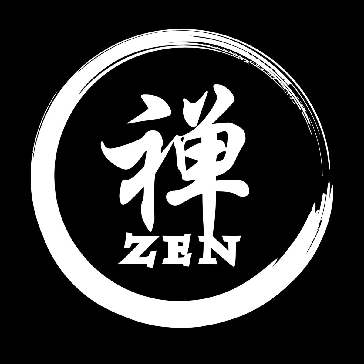 Engraving Stickers Zen Enso Circle Calligraphy Hieroglyph Asian It Won'T Fall Off