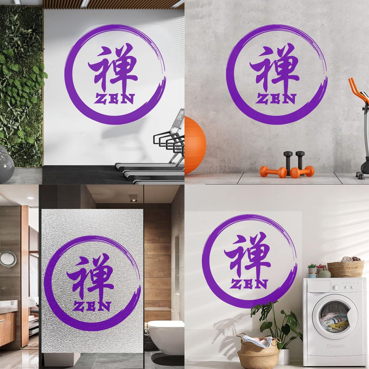 Engraving Stickers Zen Enso Circle Calligraphy Hieroglyph Asian It Won'T Fall Off