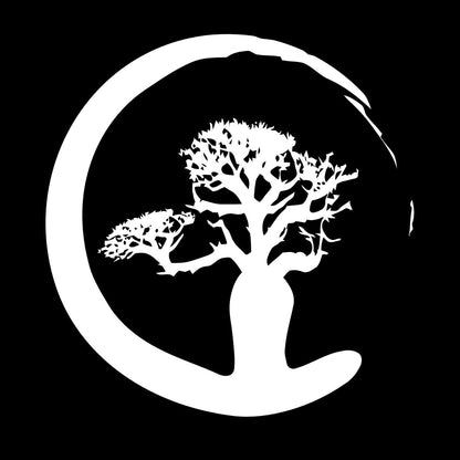 Vinyl Wall Stickers Zen Tree Meditation Enso Circle Buddhism Car Body Decoration