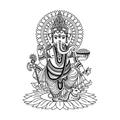Engraving Decals Ganesha India Hindu God Home Ation Store Decoration