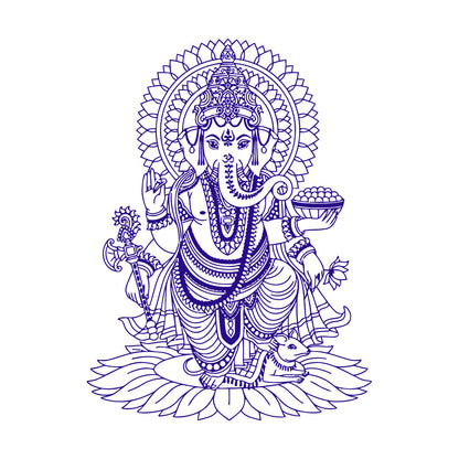 Engraving Decals Ganesha India Hindu God Home Ation Store Decoration