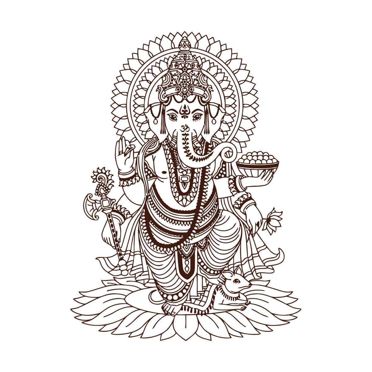 Engraving Decals Ganesha India Hindu God Home Ation Store Decoration