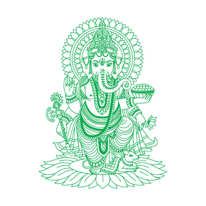 Engraving Decals Ganesha India Hindu God Home Ation Store Decoration
