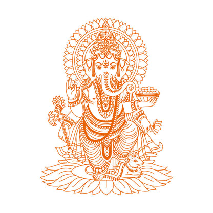 Engraving Decals Ganesha India Hindu God Home Ation Store Decoration
