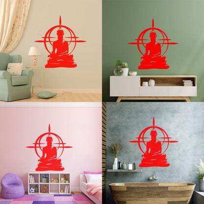 Fine Carving Decals Buddha Chakra Mandala Mantra Chakra Meditation Equipped With Transfer Film Kit