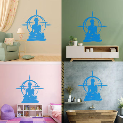 Fine Carving Decals Buddha Chakra Mandala Mantra Chakra Meditation Equipped With Transfer Film Kit