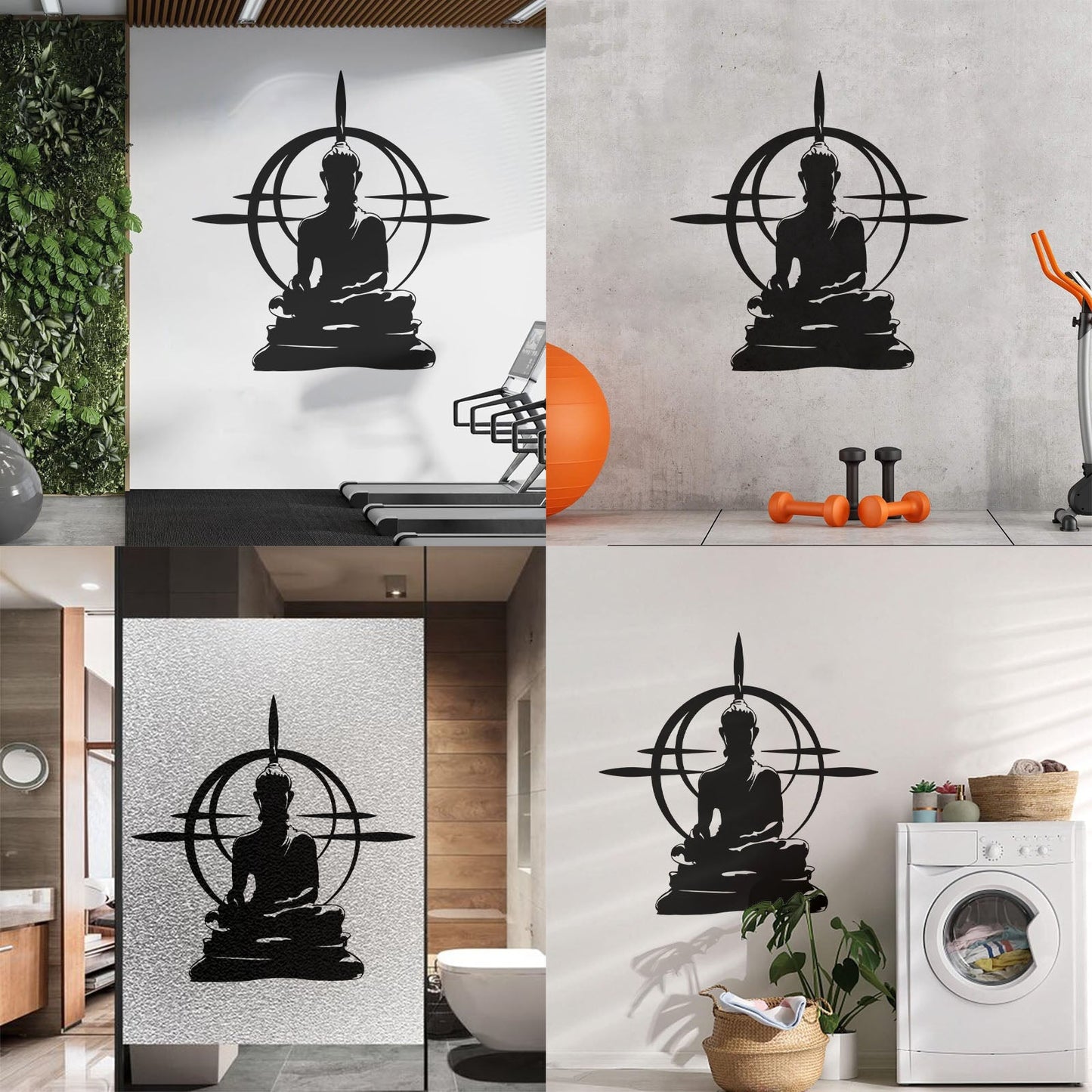 Fine Carving Decals Buddha Chakra Mandala Mantra Chakra Meditation Equipped With Transfer Film Kit