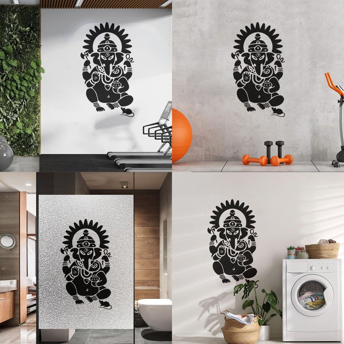 Lettering Stickers Ganesha Hindu Sanskrit Om India God Hinduism It Won'T Fall Off