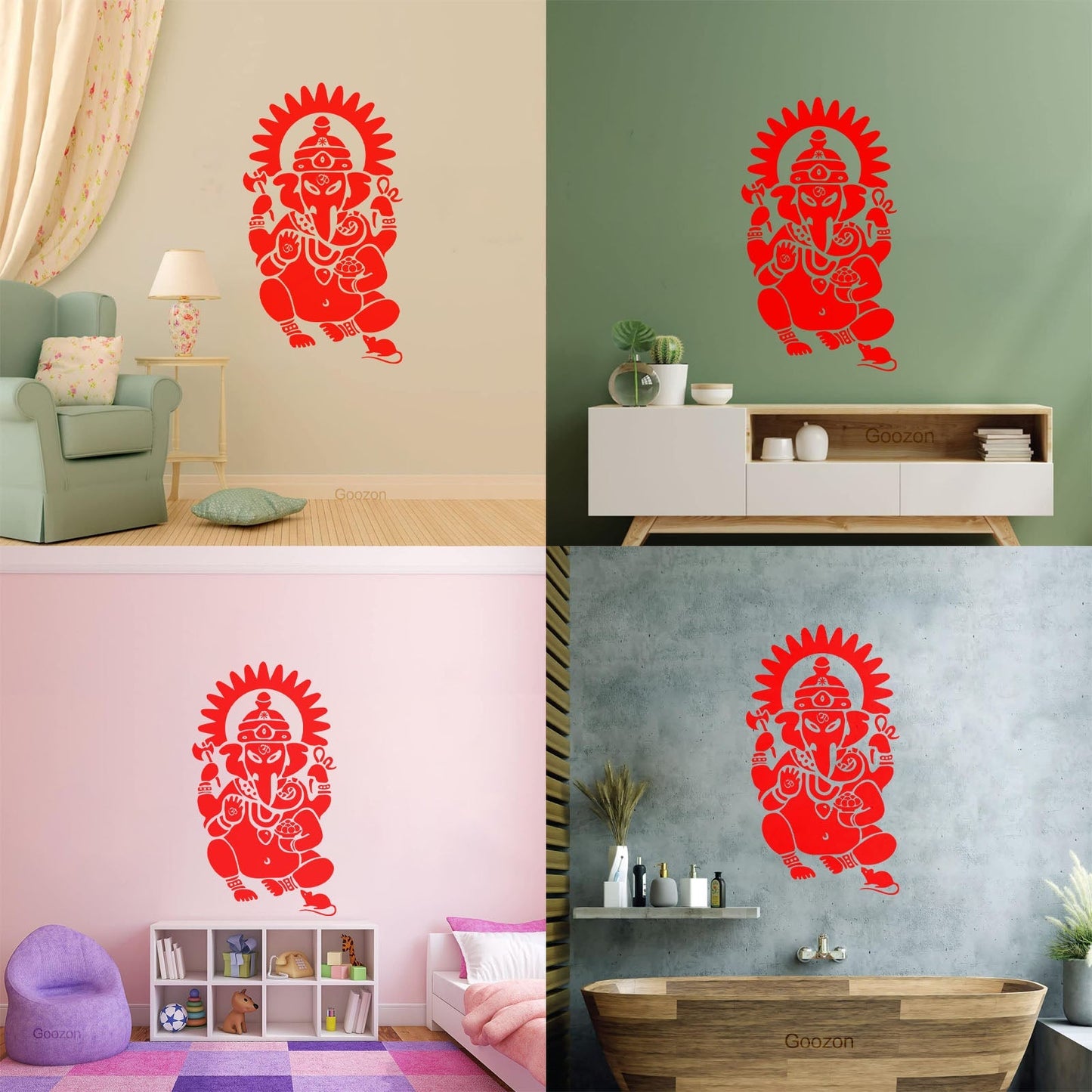 Lettering Stickers Ganesha Hindu Sanskrit Om India God Hinduism It Won'T Fall Off