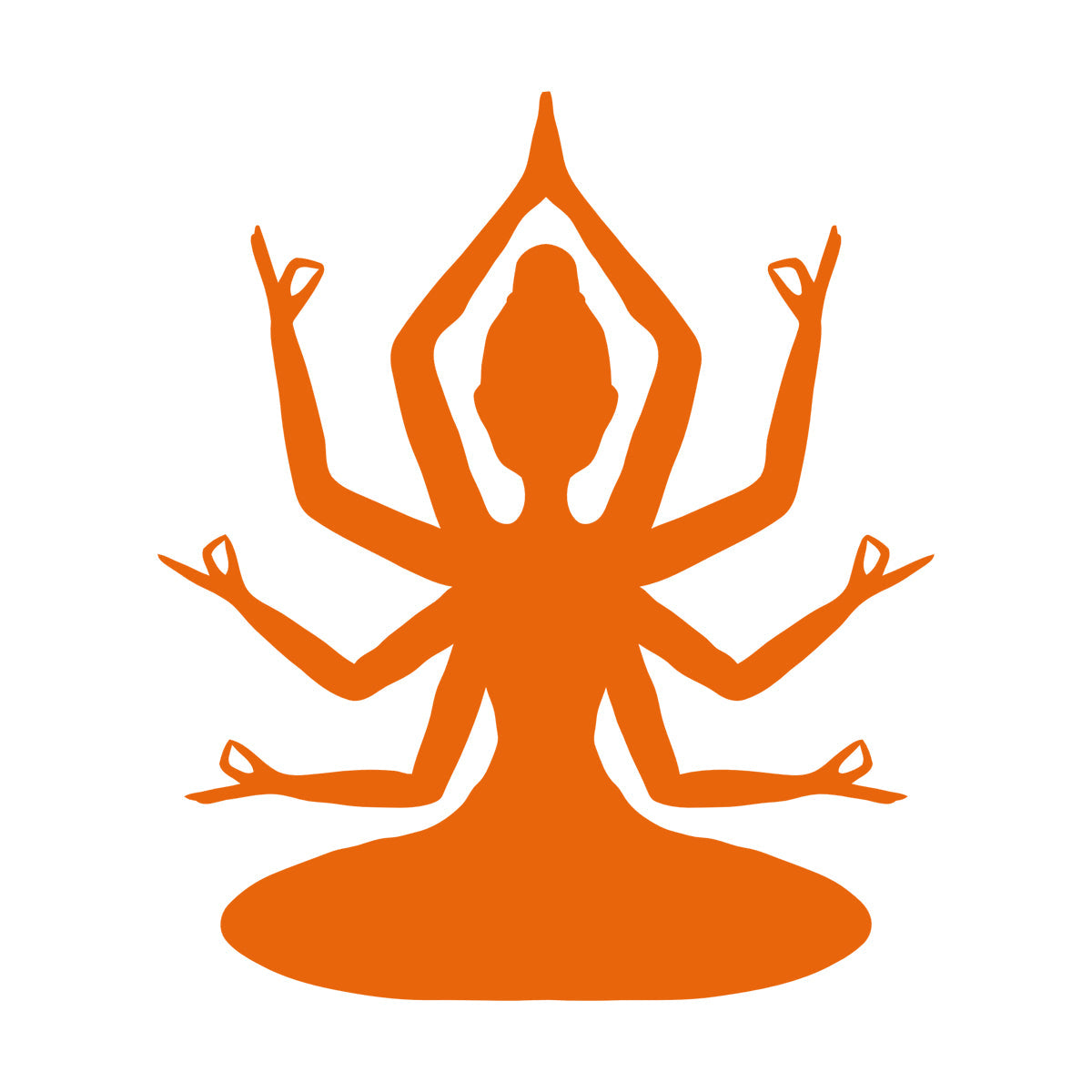 Hindu God With Many Hands Engraving Decals Car Body Decoration