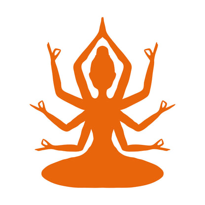 Hindu God With Many Hands Engraving Decals Car Body Decoration