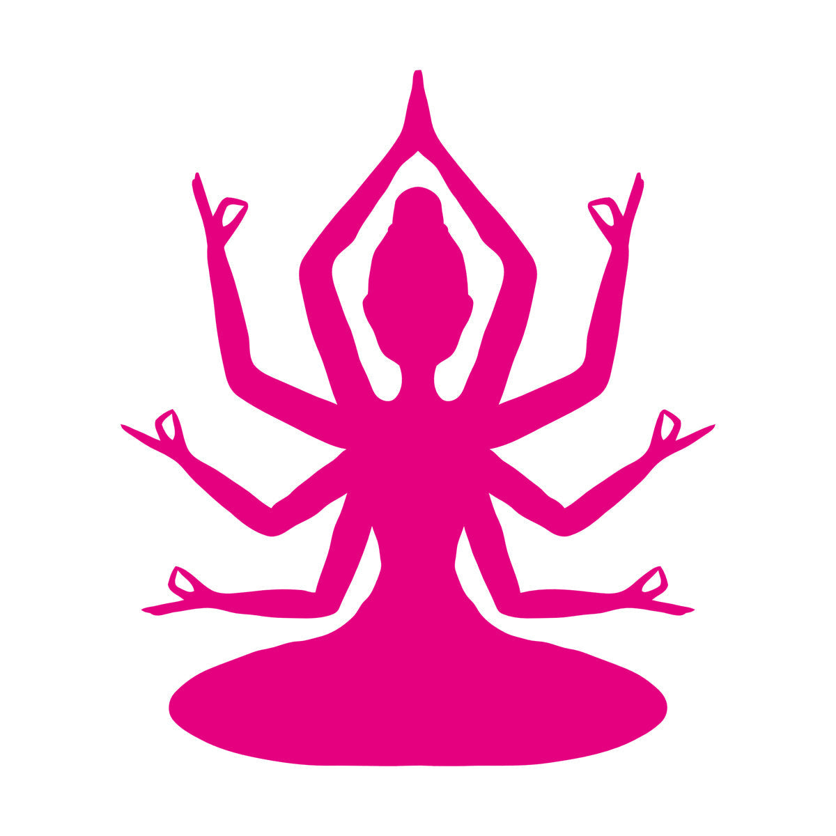 Hindu God With Many Hands Engraving Decals Car Body Decoration