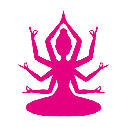 Hindu God With Many Hands Engraving Decals Car Body Decoration