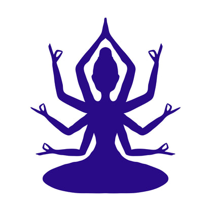 Hindu God With Many Hands Engraving Decals Car Body Decoration