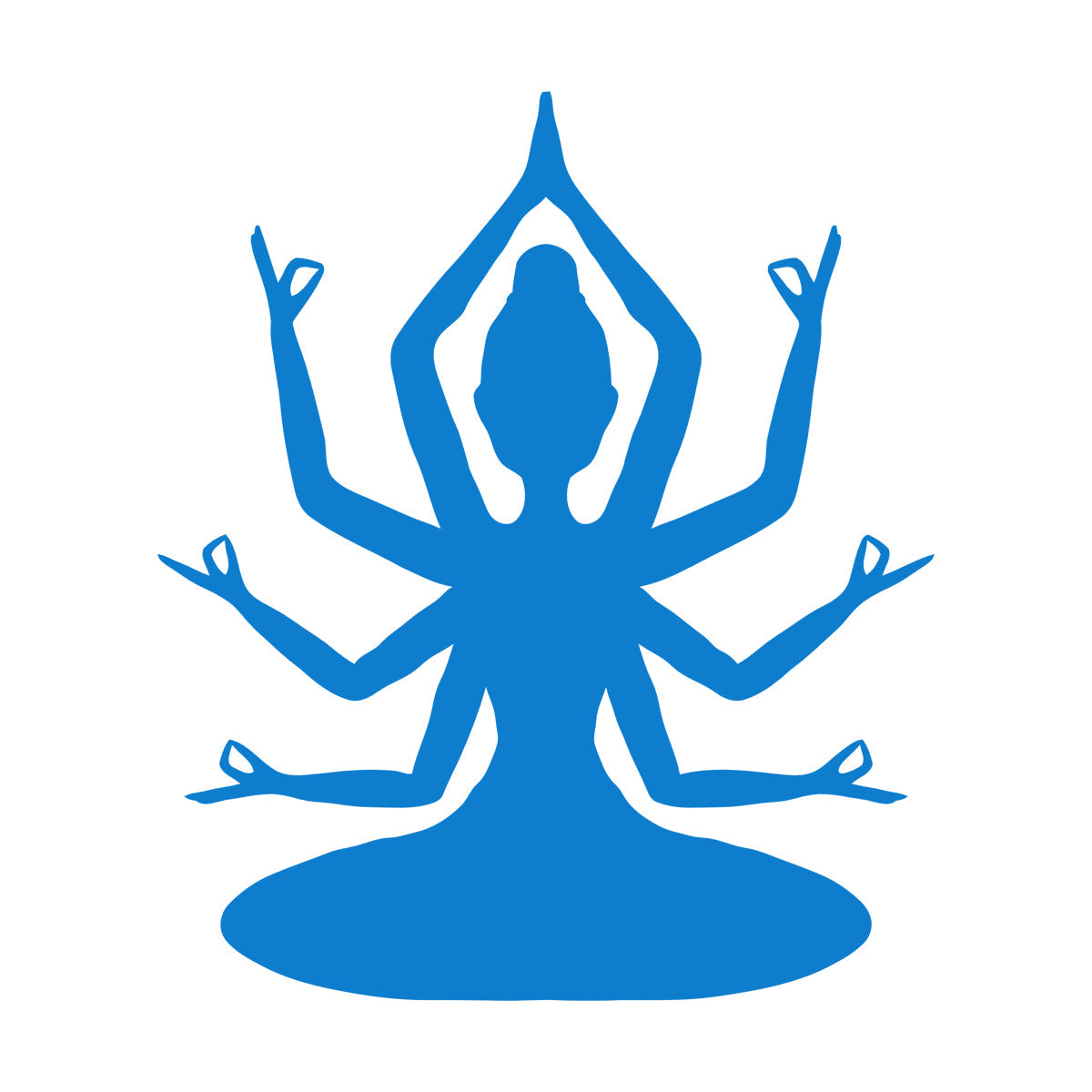 Hindu God With Many Hands Engraving Decals Car Body Decoration