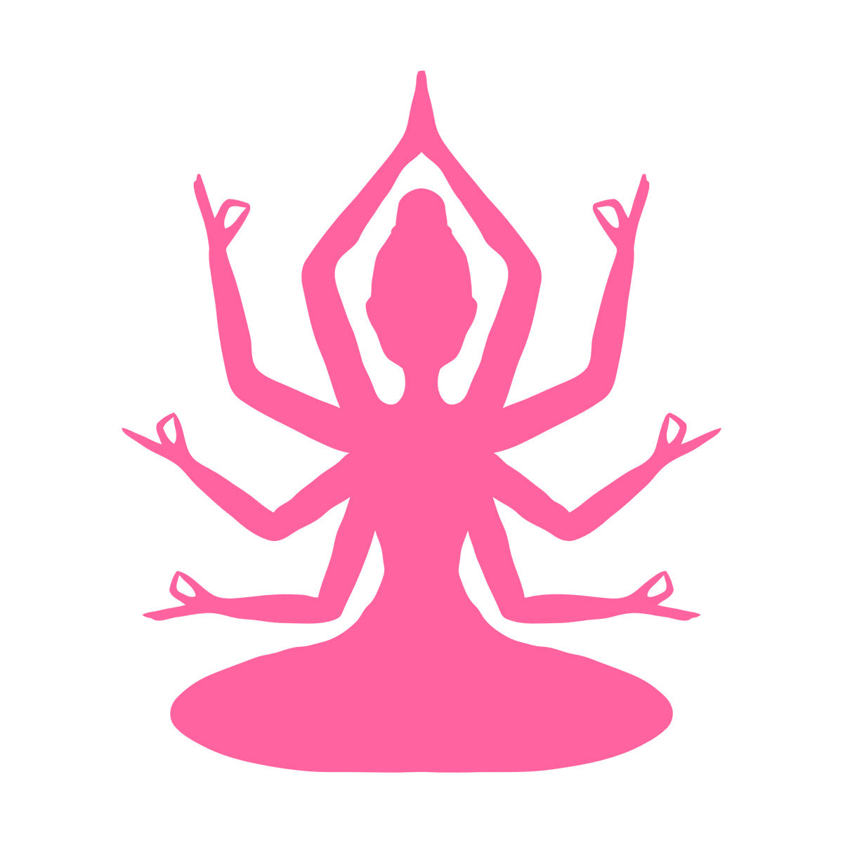 Hindu God With Many Hands Engraving Decals Car Body Decoration