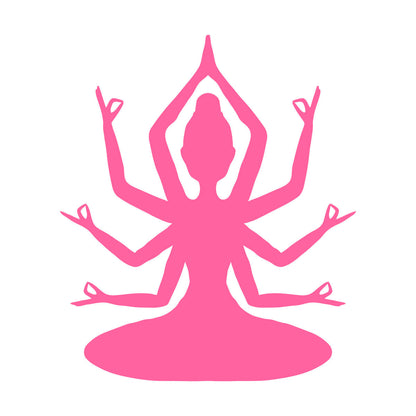 Hindu God With Many Hands Engraving Decals Car Body Decoration