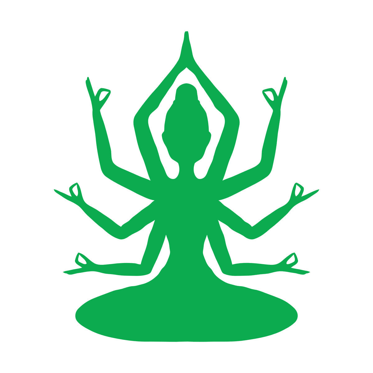 Hindu God With Many Hands Engraving Decals Car Body Decoration