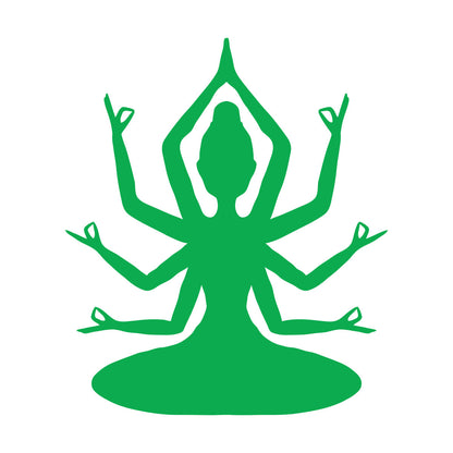 Hindu God With Many Hands Engraving Decals Car Body Decoration