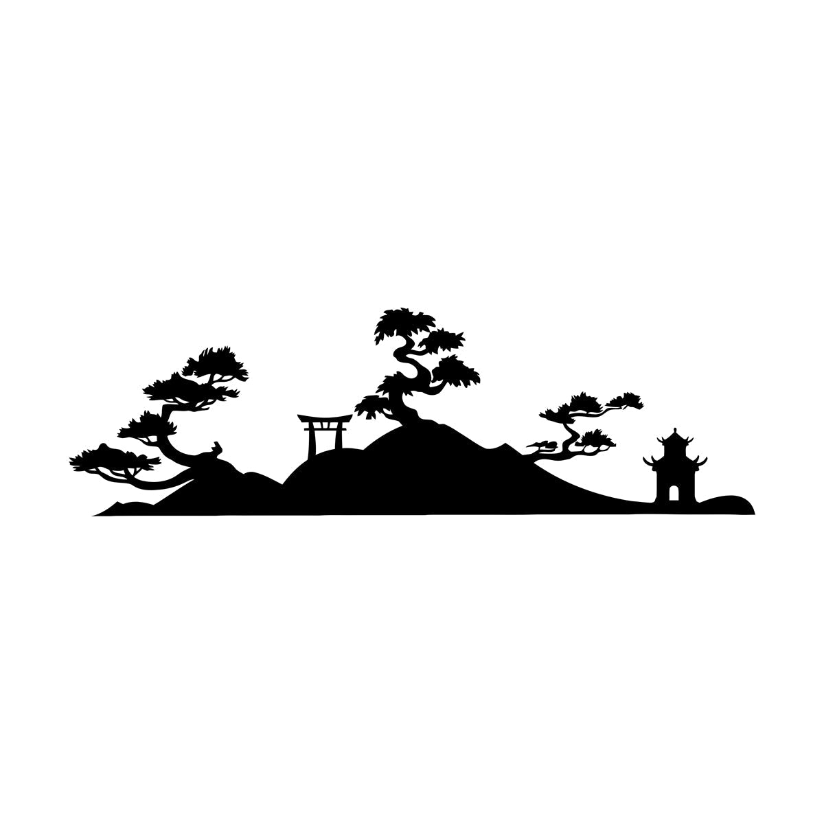 Vinyl Wall Decals Japan Japanese Pagoda Japan Japanese Tample Shintoism Multiple Size Options