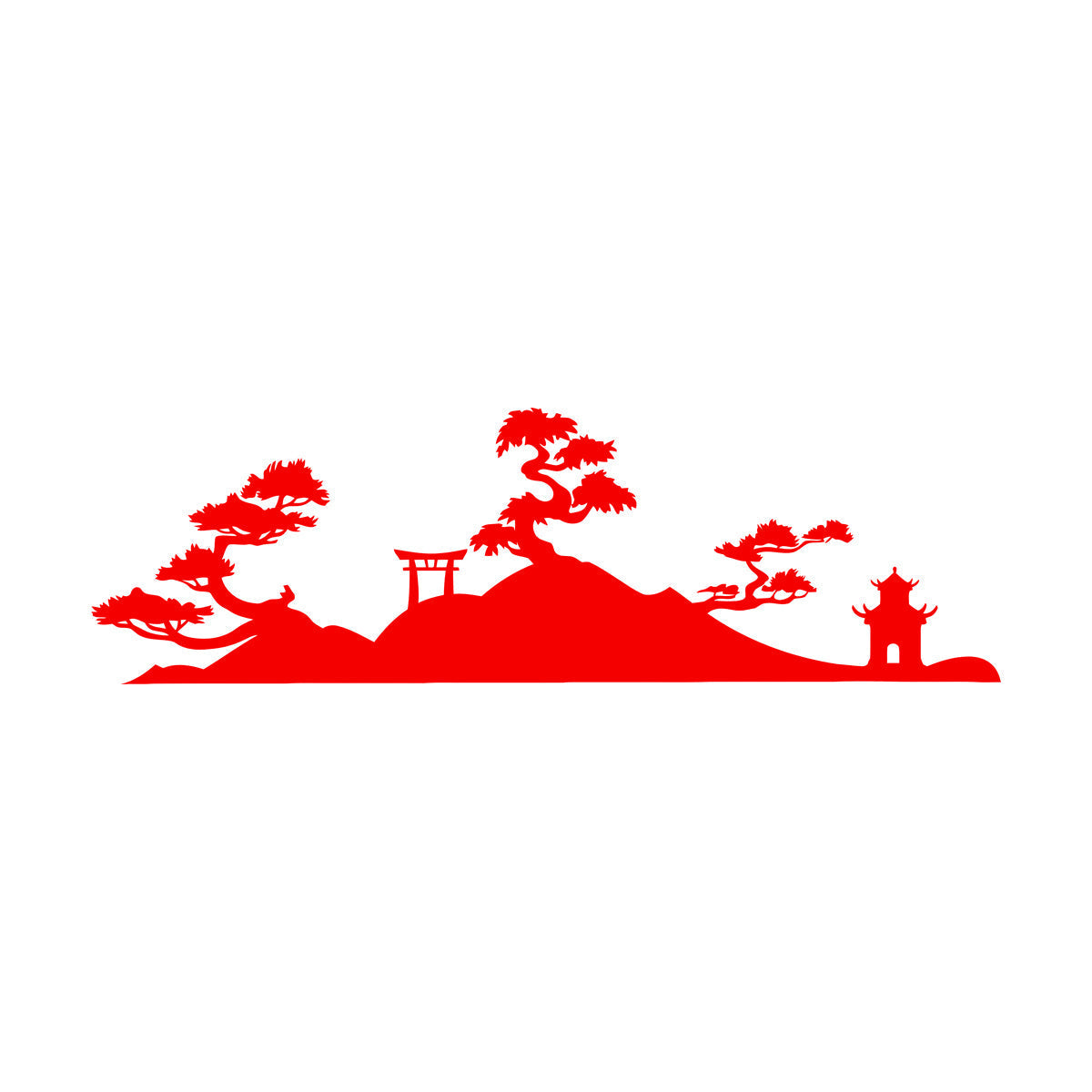 Vinyl Wall Decals Japan Japanese Pagoda Japan Japanese Tample Shintoism Multiple Size Options