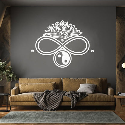 Engraving Stickers Buddha Infinity Lotus Ying Yang Home Glass Stickers