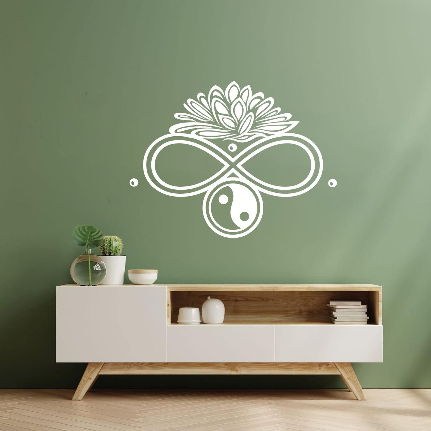 Engraving Stickers Buddha Infinity Lotus Ying Yang Home Glass Stickers
