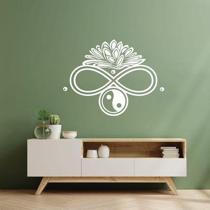 Engraving Stickers Buddha Infinity Lotus Ying Yang Home Glass Stickers