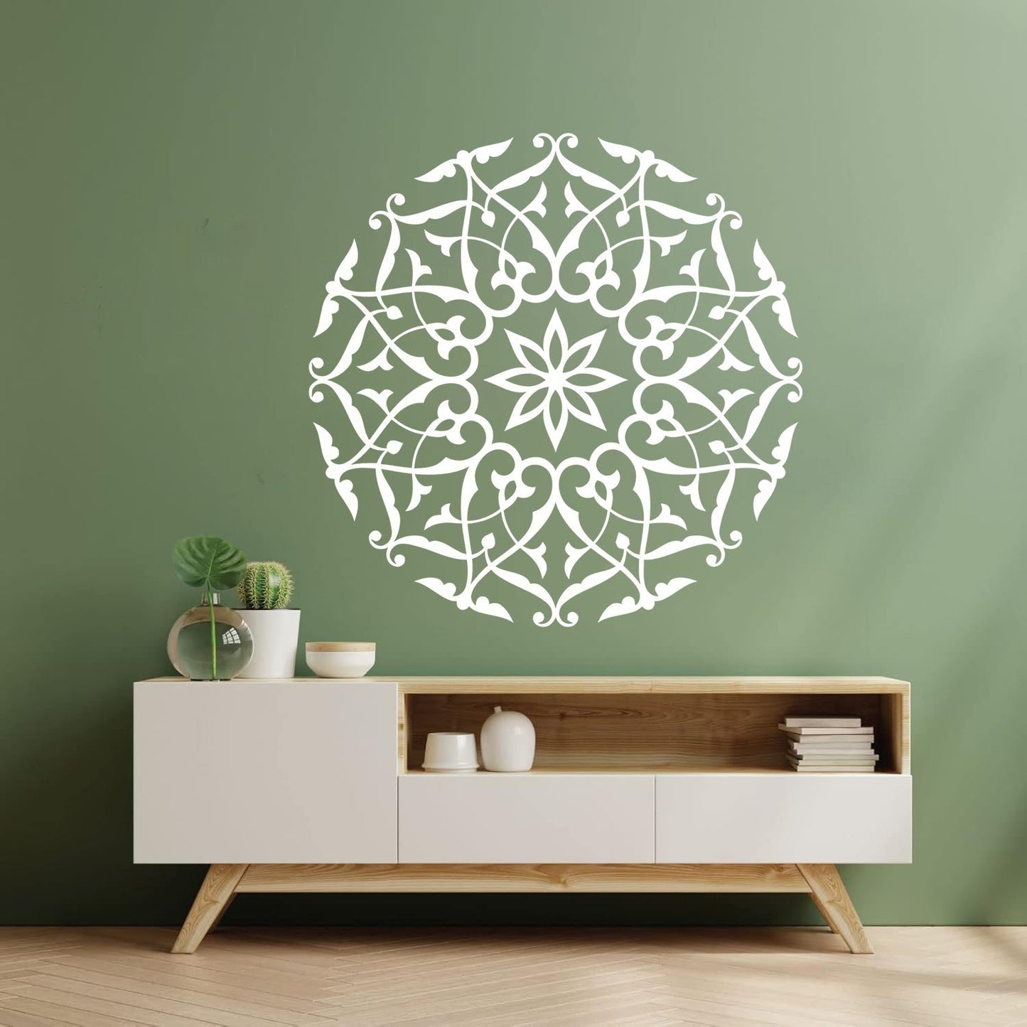 Wall Stickers Paster Paper Mandala Buddha Meditation Multiple Size Options