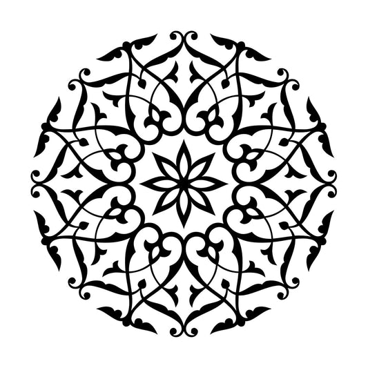 Wall Stickers Paster Paper Mandala Buddha Meditation Multiple Size Options