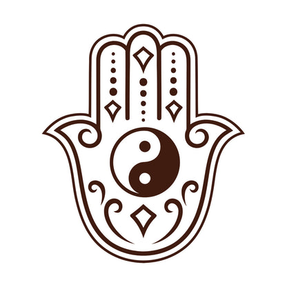 Vinyl Wall Decals Yin And Yang Buddha Mascot Yoga Rooms Self Adhesive