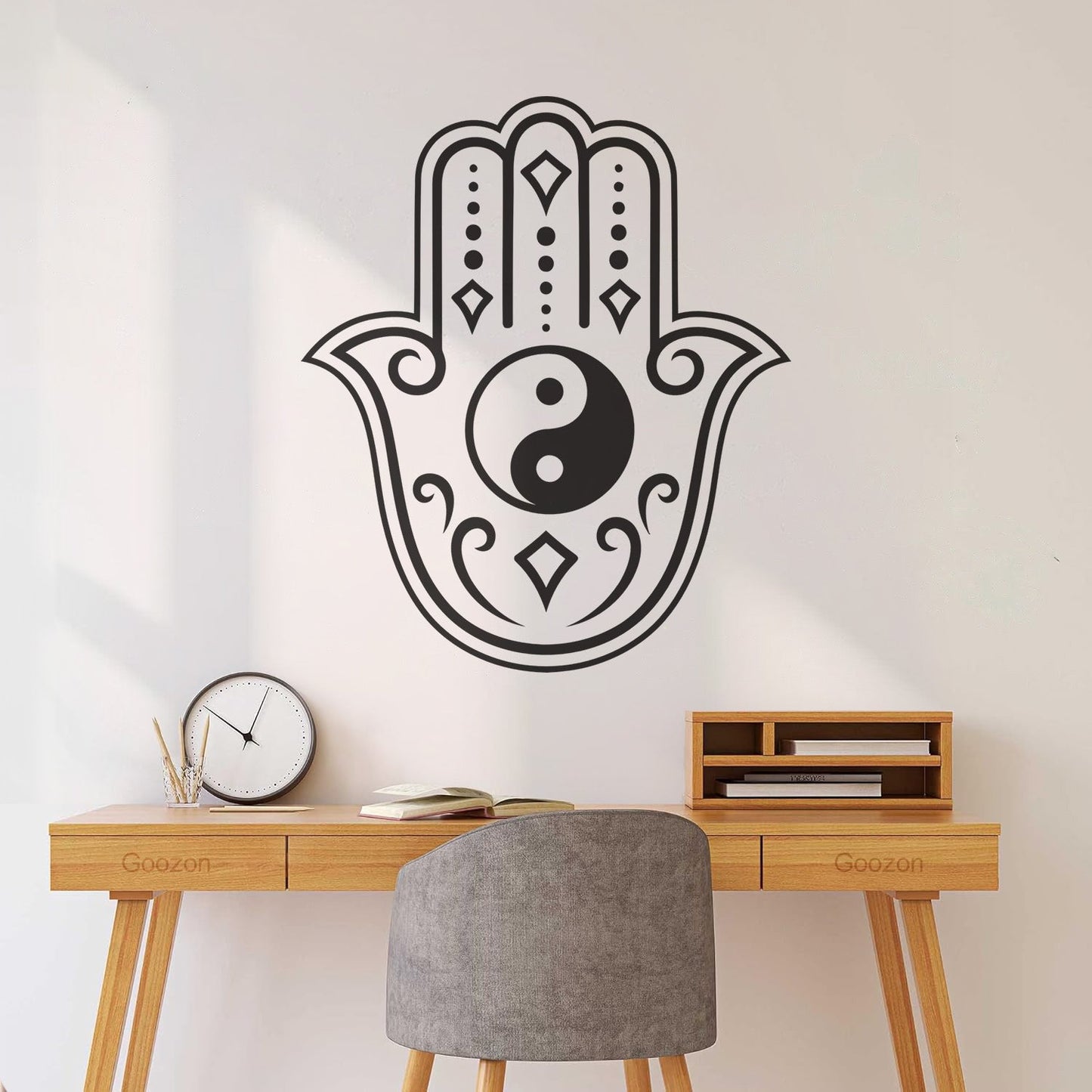 Vinyl Wall Decals Yin And Yang Buddha Mascot Yoga Rooms Self Adhesive