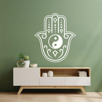 Vinyl Wall Decals Yin And Yang Buddha Mascot Yoga Rooms Self Adhesive