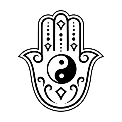 Vinyl Wall Decals Yin And Yang Buddha Mascot Yoga Rooms Self Adhesive