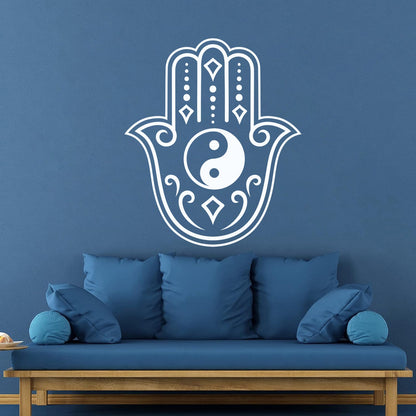 Vinyl Wall Decals Yin And Yang Buddha Mascot Yoga Rooms Self Adhesive