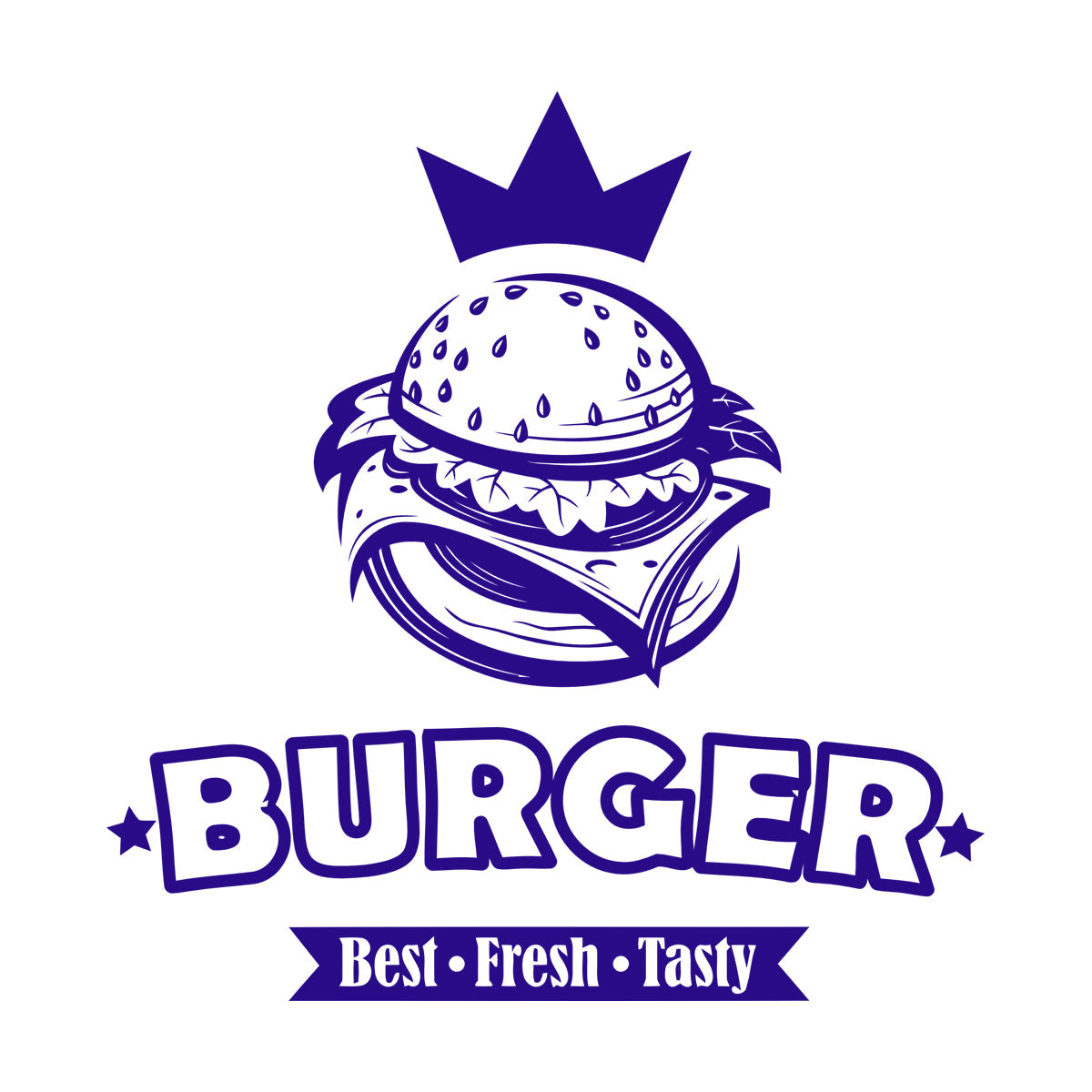 Engraving Decals Burger Food Lettering Fast Food Best Tasty Fresh Do Not Damage The Wall Surface