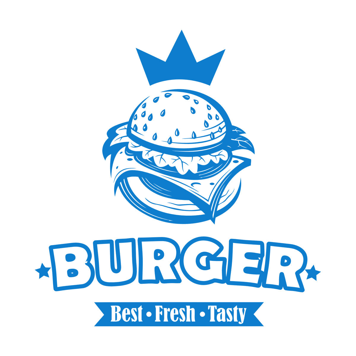 Engraving Decals Burger Food Lettering Fast Food Best Tasty Fresh Do Not Damage The Wall Surface