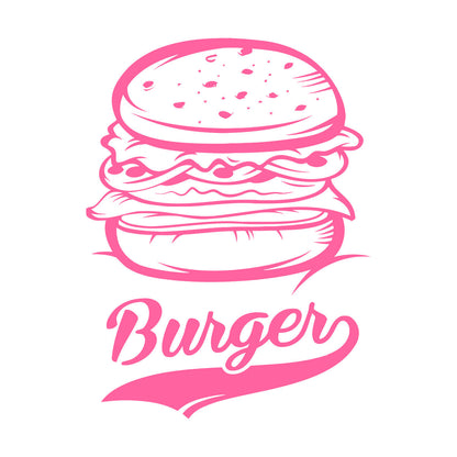 Vinyl Art Sticker Burger Fast Food Restaurant Food Truck It Won'T Fall Off