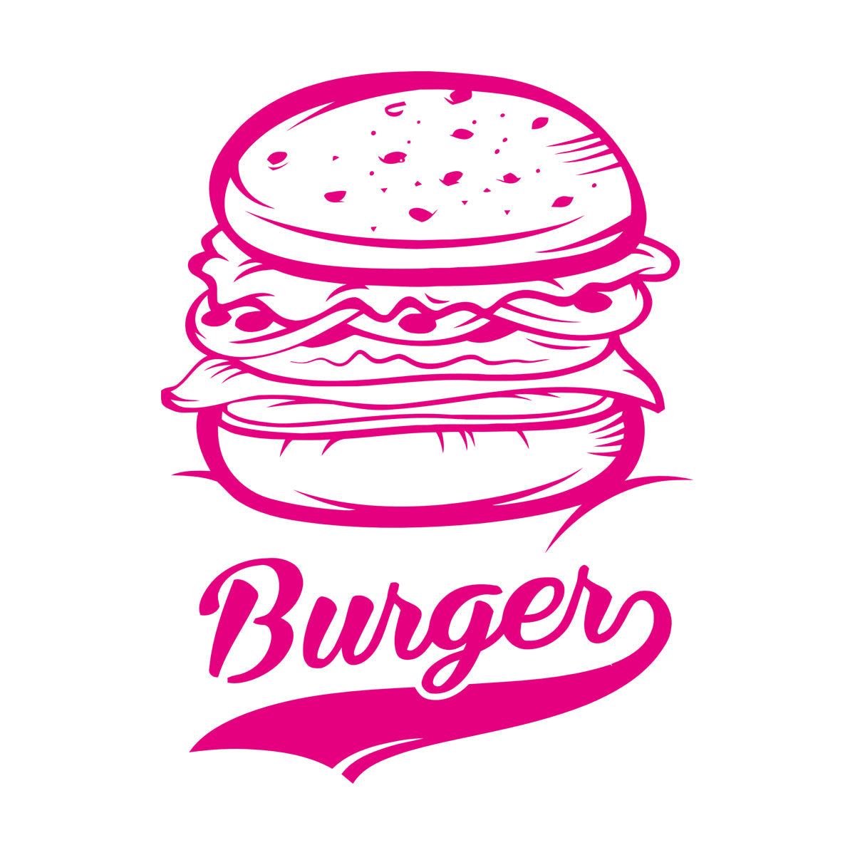 Vinyl Art Sticker Burger Fast Food Restaurant Food Truck It Won'T Fall Off