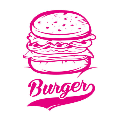 Vinyl Art Sticker Burger Fast Food Restaurant Food Truck It Won'T Fall Off