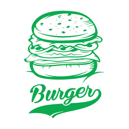 Vinyl Art Sticker Burger Fast Food Restaurant Food Truck It Won'T Fall Off