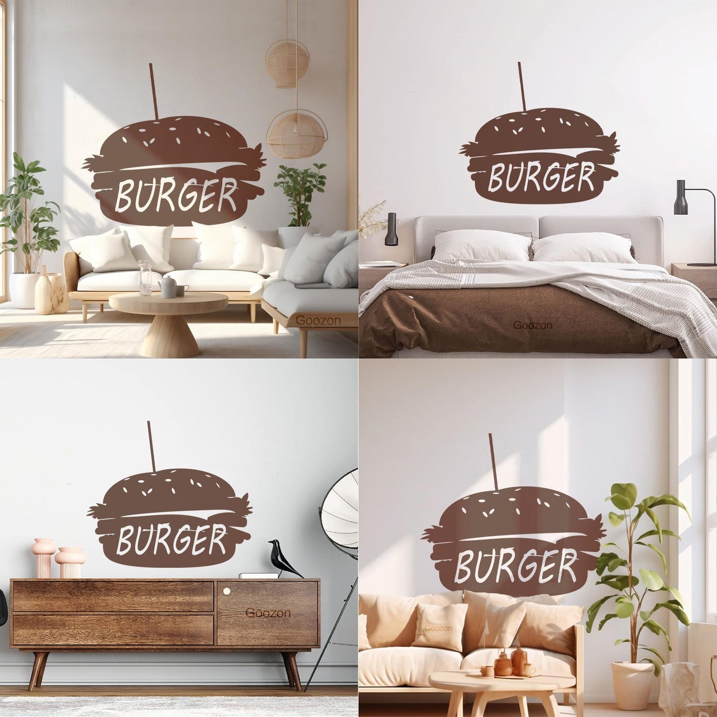 Lettering Stickers Dinning Burger Fast Food Cafe Kitchen Wall Beautification