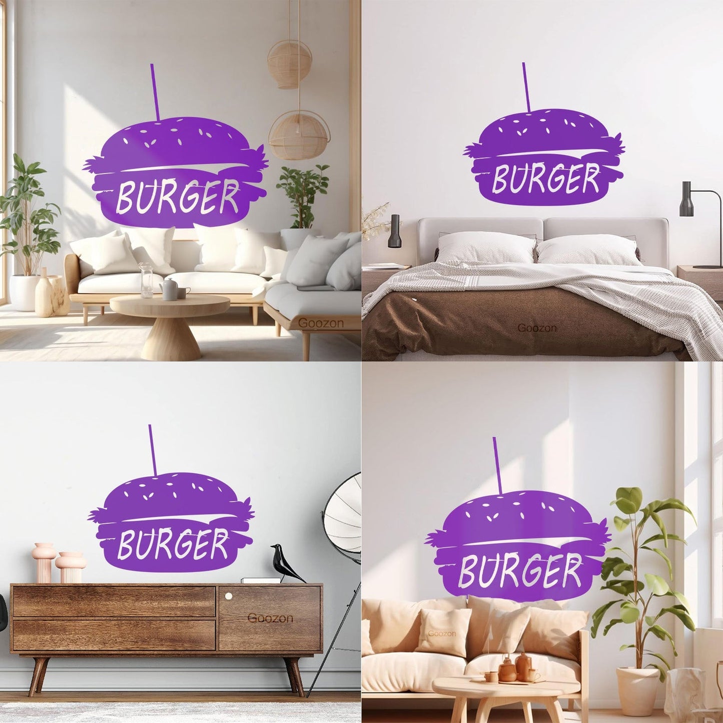 Lettering Stickers Dinning Burger Fast Food Cafe Kitchen Wall Beautification