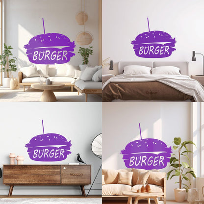 Lettering Stickers Dinning Burger Fast Food Cafe Kitchen Wall Beautification