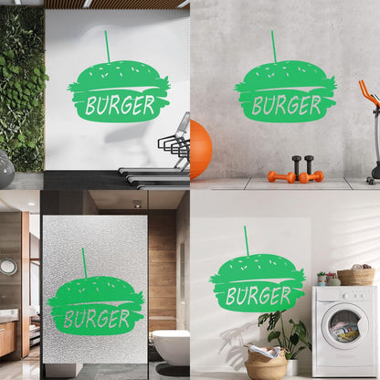 Lettering Stickers Dinning Burger Fast Food Cafe Kitchen Wall Beautification