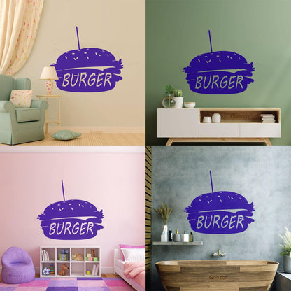 Lettering Stickers Dinning Burger Fast Food Cafe Kitchen Wall Beautification