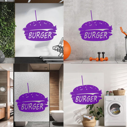Lettering Stickers Dinning Burger Fast Food Cafe Kitchen Wall Beautification