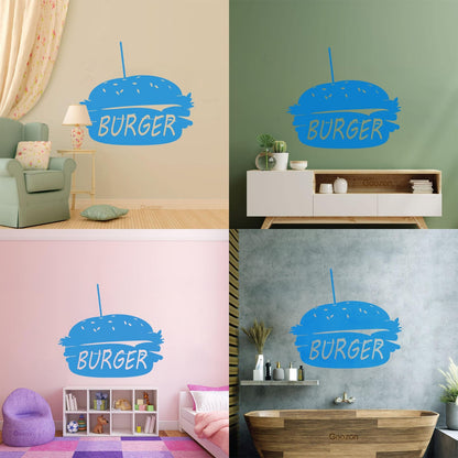 Lettering Stickers Dinning Burger Fast Food Cafe Kitchen Wall Beautification