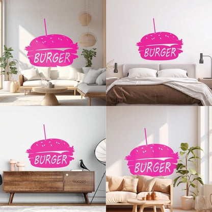 Lettering Stickers Dinning Burger Fast Food Cafe Kitchen Wall Beautification
