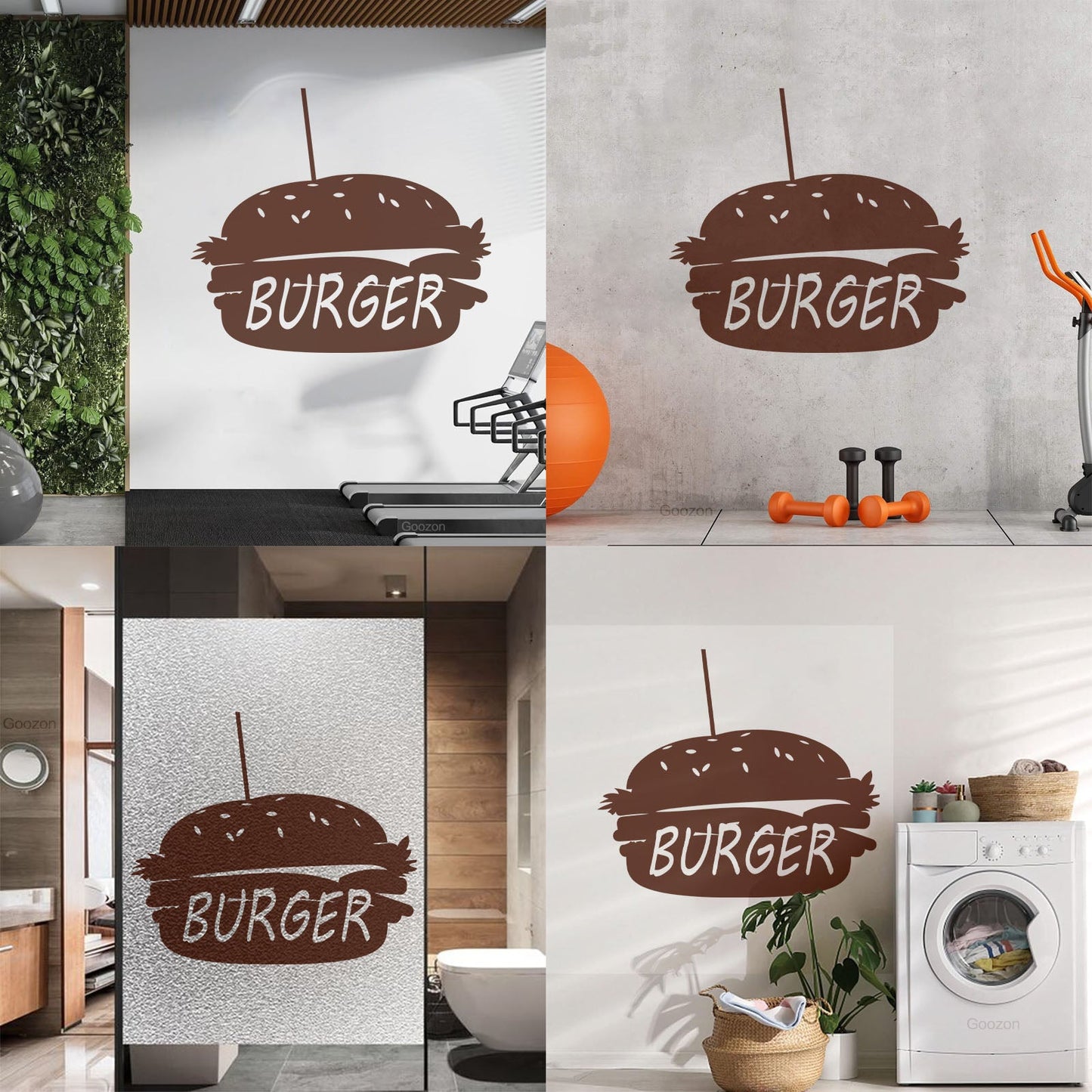 Lettering Stickers Dinning Burger Fast Food Cafe Kitchen Wall Beautification